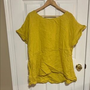Terzo Millennio 2X Yellow Linen Top